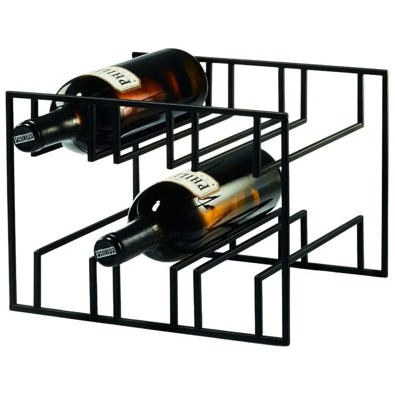 Nablatowy stojak na wino CUBO 28 cm, czarny, Philippi Ekspresowa dostawa