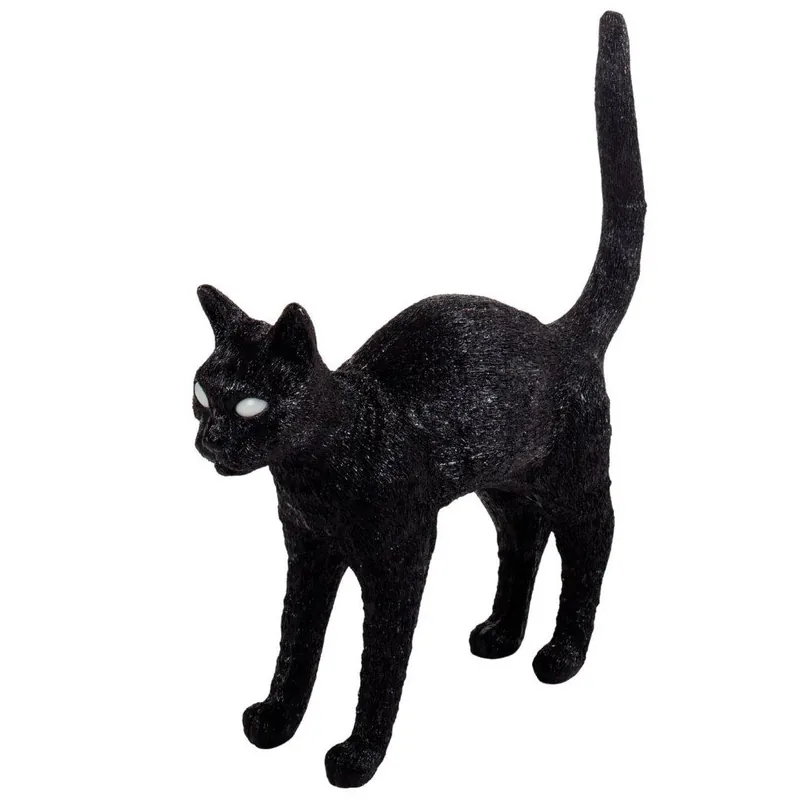 Tani Lampa stołowa JOBBY THE CAT 52 cm, LED, czarna, Seletti