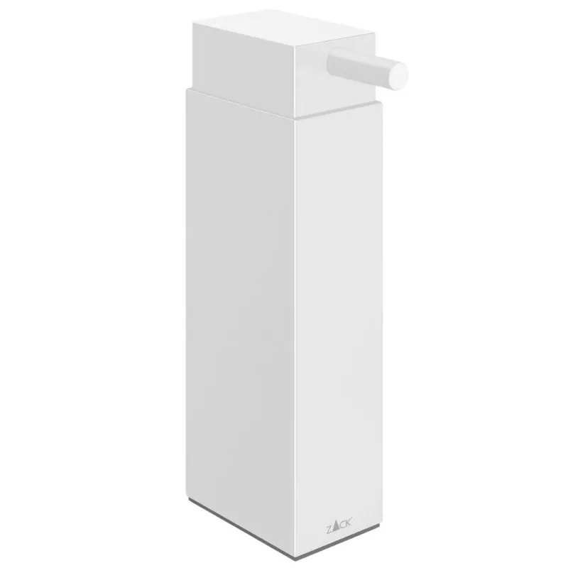 Dozownik mydła LINEA 190 ml, stojący, biały, stal nierdzewna, Zack Popularny