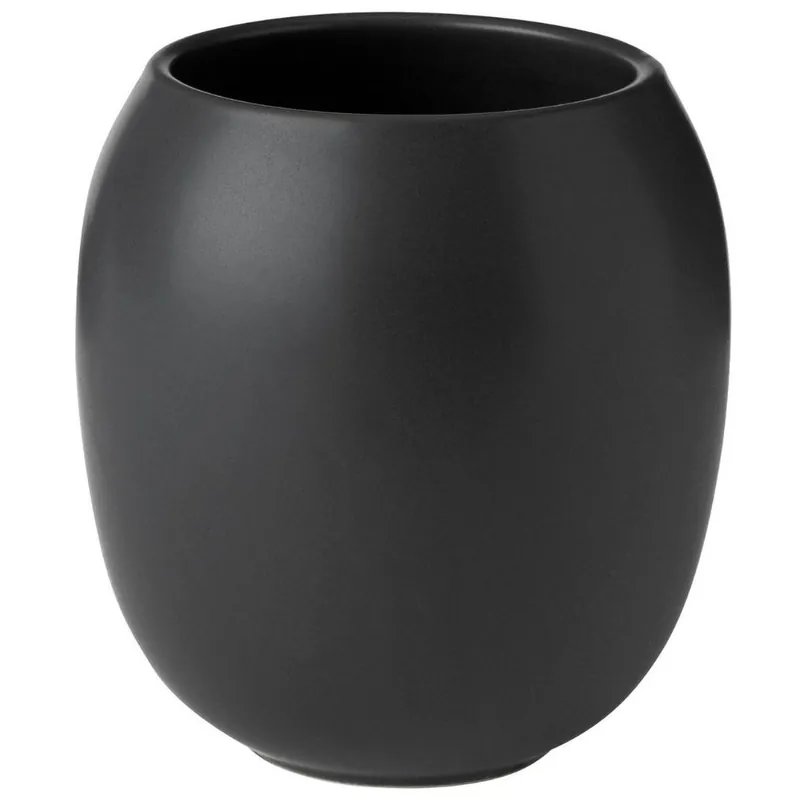 Kubek na szczoteczki do zębów FJORD 10 cm, czarny, kamionkowy, Stelton Tani