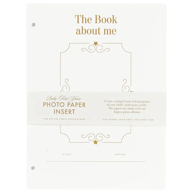Szybka wysyłka Wkłady do albumów fotograficznych BABY 21 x 28 cm, 10 sztuk, białe, Printworks
