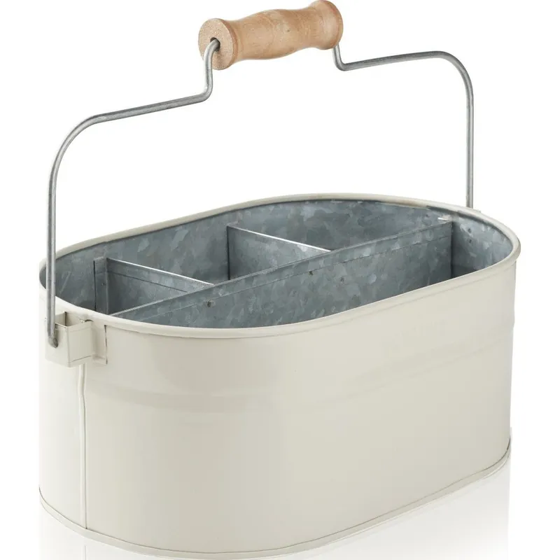 Bezpieczna płatność Organizer do zlewu 30 x 20 cm, beżowy, cynk, Humdakin