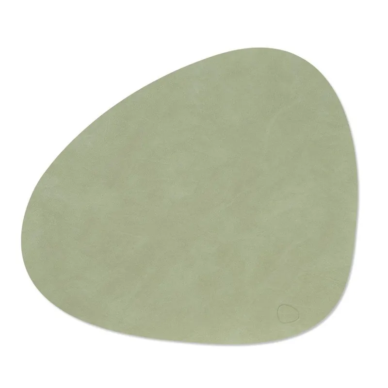 Szybka dostawa Podkładka pod talerz CURVE NUPO 37 x 44 cm, oliwka zielony, skóra, LIND DNA