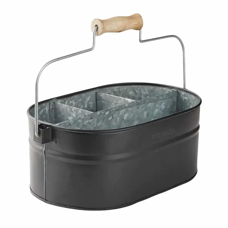 Nie przegap Organizer do zlewu 30 x 20 cm, matowy czarny, cynk, Humdakin