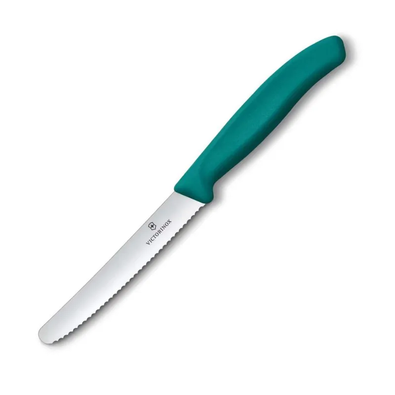 Tylko do końca tygodnia Nóż do pomidorów SWISS CLASSIC 11 cm, zielony, plastikowy, Victorinox