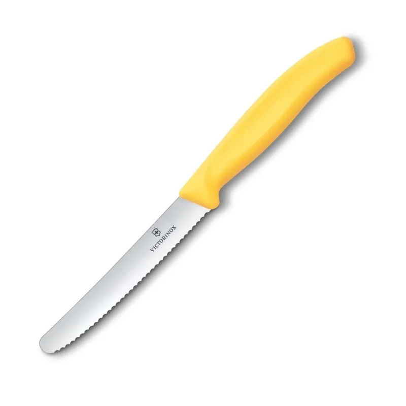 Najlepsza cena Nóż do pomidorów SWISS CLASSIC 11 cm, żółty, plastikowy, Victorinox