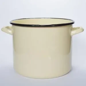 Dodaj do koszyka Garnek emaliowany wysoki kremowy 28 cm Elo Pol