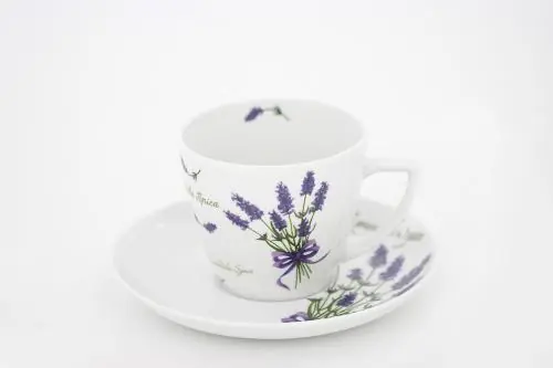 Kup online LUBIANA BEATA Filiżanka Ze Spodkiem Do Kawy Espresso 100 ml/12 cm LAWENDA