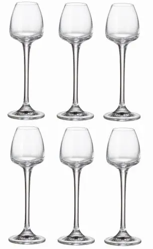 Do wyczerpania zapasów BOHEMIA ANSER Kieliszki Komplet 6 szt. Kieliszków Do Likieru 6 x 70 ml