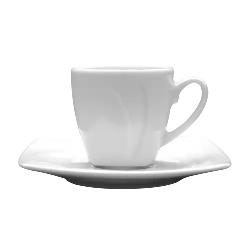 Wyjątkowa oferta LUBIANA CELEBRATION Filiżanka Ze Spodkiem Do Kawy Espresso Biała 90 ml/12cm