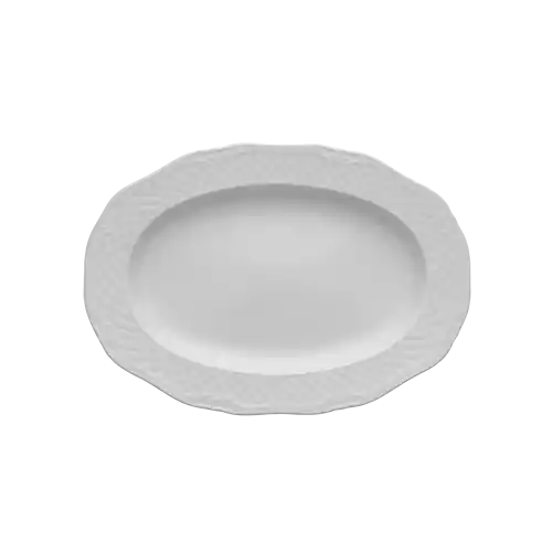 LUBIANA AFRODYTA Półmisek Owalny Na Przekąski 24 cm Biały Porcelana Biała Premium