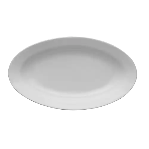 Darmowy zwrot LUBIANA KASZUB/HEL Półmisek Owalny Na Przekąski 24 cm Biały Porcelana Biała