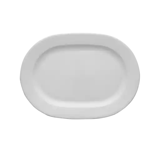 Darmowa dostawa LUBIANA WERSAL Półmisek Owalny Na Przekąski 28 cm Biały Porcelana Biała