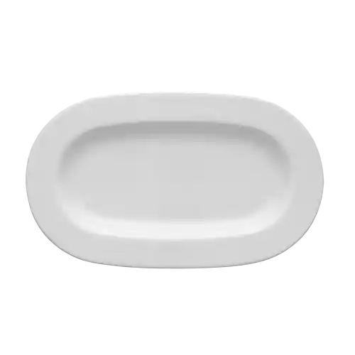 LUBIANA WERSAL Półmisek Owalny Na Przekąski 24 cm Biały Porcelana Biała Super okazja