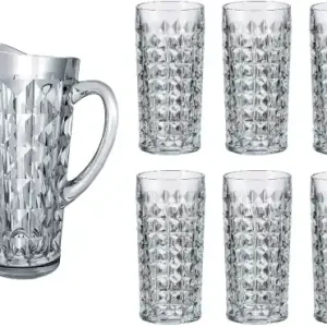 BOHEMIA DIAMOND Komplet dzbanek 1,2 l + 6 Szklanek 260 ml Wyprzedaż
