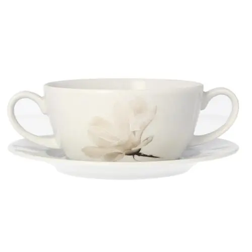 Hit sprzedaży LUBIANA Bulionówka Ze Spodkiem Zestaw Flaczarka Magnolia 300 ml / 16 cm