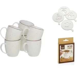 LUBIANA KUBEK PORCELANOWY DO KAWY ZESTAW 6 KUBKÓW KUBKI NA PREZENT 380 ML Oferta