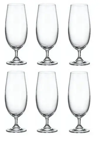 BOHEMIA SYLVIA Komplet 6 szklanek do piwa 380 ml Rabat
