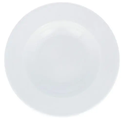 Darmowy zwrot LUBIANA WERSAL Talerz Obiadowy Głęboki Do Zupy 1 Szt. 22,5 cm Biały