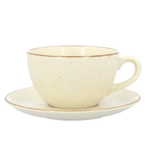 LUBIANA ART Filiżanka Ze Spodkiem Zestaw Do Kawy Herbaty 280 ml / 16 cm Premium