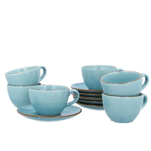 Wybór klientów LUBIANA ART FILIŻANKA ZE SPODKIEM ZESTAW 6 FILIŻANEK DO KAWY 180 ML 14,5 CM