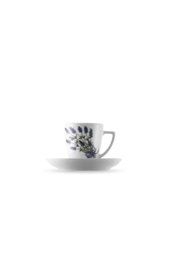 LUBIANA BEATA/SONIA Filiżanka ze spodkiem porcelanowa 200 ml / 14 cm lawenda Oferta limitowana