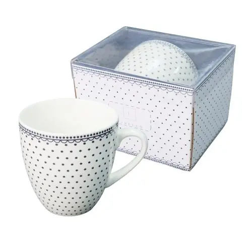 Nowy Livello Kubek porcelanowy MEGA 1000ml do herbaty duży z uchem kropki