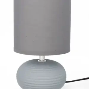 LAMPA CERAMICZNA LIVELLO 23CM SZARA LAMPKA NOCNA Z KABLEM ABAŻUR Szybka wysyłka