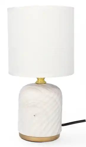 LAMPA CERAMICZNA LIVELLO 26,5 CM BIAŁA LAMPKA NOCNA Z KABLEM ABAŻUR Zamów teraz
