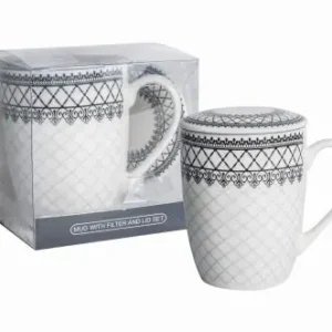 LIVELLO Kubek Do Kawy Herbaty Porcelanowy Z Metalowym Zaparzaczem 350 ml Oferta czasowa