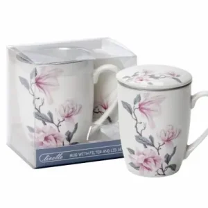 LIVELLO Kubek porcelanowy z metalowym zaparzaczem 350 ML Popularny