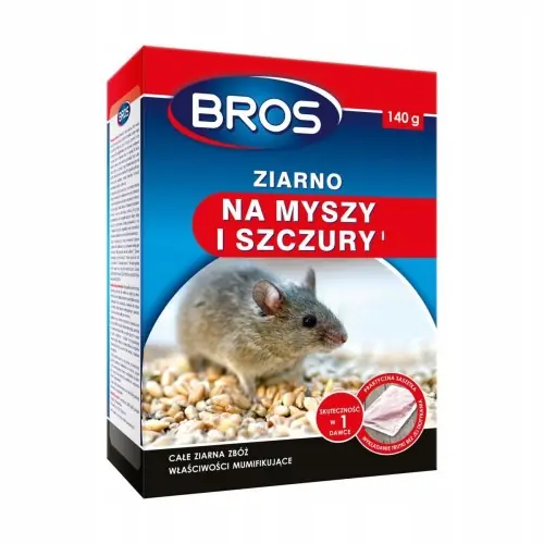Ziarno trutka na myszy i szczury 140g BROS Oferta limitowana