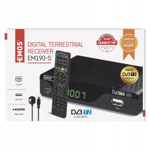 Wysoka jakość Tuner dekoder cyfrowy TV naziemnej DVB-T/T2 HD HEVC