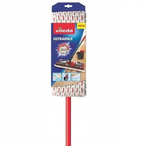 Mop płaski z kijem teleskopowym Vileda Ultramax 105cm Zniżka