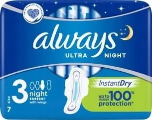 Always Ultra Night podpaski ze skrzydełkami 7 szt. Tani
