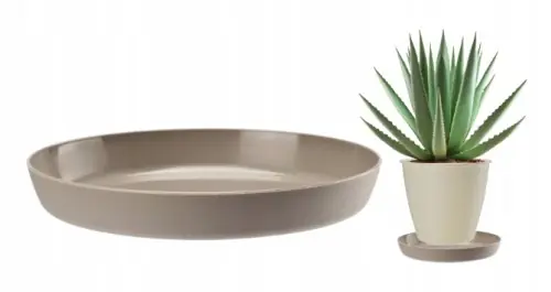 Podstawka pod doniczkę beżowa plastikowa Azalia 13 cm Bezpieczna płatność