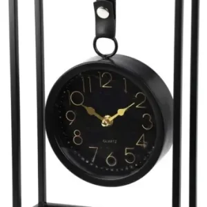 Ekspresowa dostawa Zegar metalowy stołowy 20x31 cm czarny