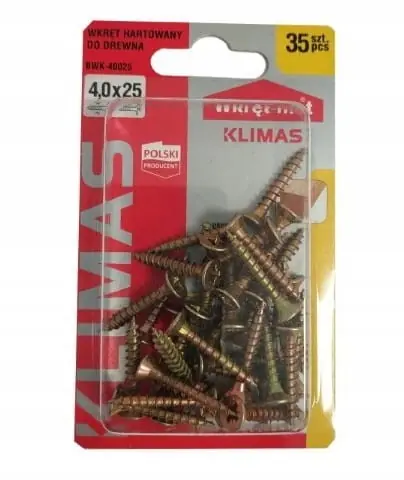 Kup teraz Wkręty hartowane do drewna 4x25mm 35szt PZ2 złote
