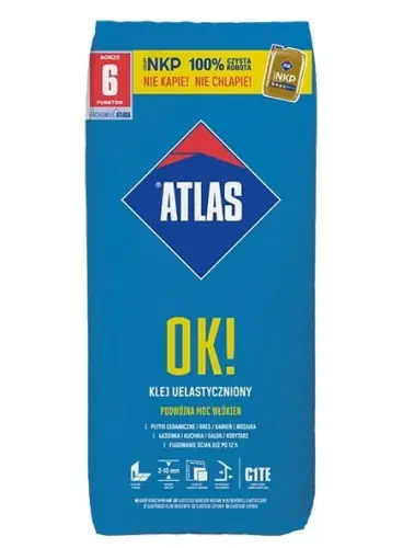Klej do płytek uelastyczniony ATLAS 25 kg Ostatnie sztuki
