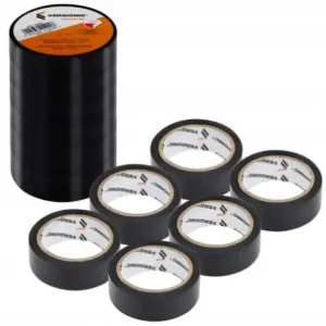 Nowość Taśma izolacyjna czarna PVC 6szt 17mm