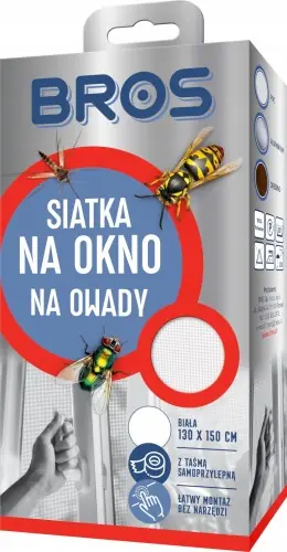 Promocja Moskitiera na okno przeciw owadom 150x130 cm biała