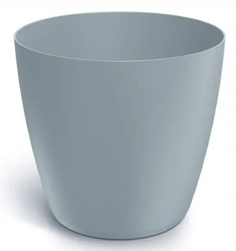 Doniczka plastikowa jasnoszara matowa 11,9x10,9 cm osłonka gładka na kwiaty Mate Ograniczona ilość