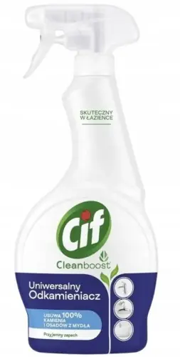 Cif odkamieniacz w sprayu 500ml Cleanboost uniwersalny do łazienki i kuchni Nowość