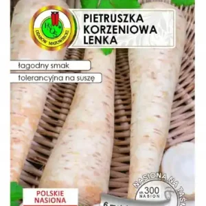 Bestseller Pietruszka korzeniowa Lenka łagodna 300 nasion na 6m taśmie 1 szt.