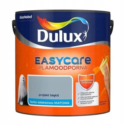 Darmowa dostawa Dulux EasyCare farba lateksowa ścienna Projekt Błękit mat 2,5L