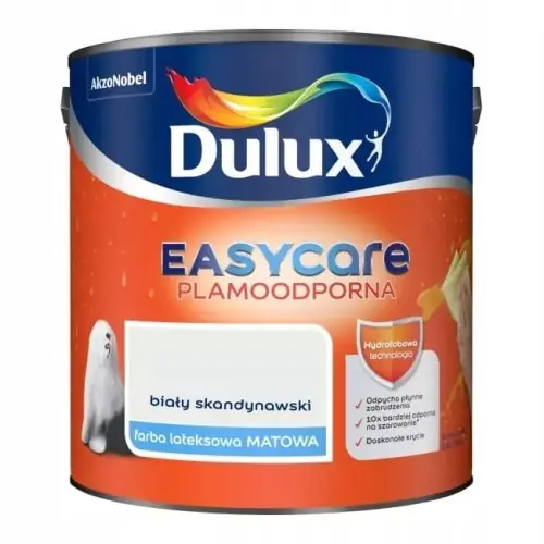 Dulux EasyCare farba lateksowa ścienna Biały Skandynawski mat 2,5L Ekspresowa dostawa