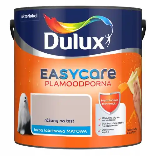 Dulux EasyCare farba lateksowa ścienna Różany Na Test mat 2,5L Tani