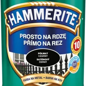 Zniżka Hammerite Prosto Na Rdzę farba do metalu Czarny Półmat 0,7L