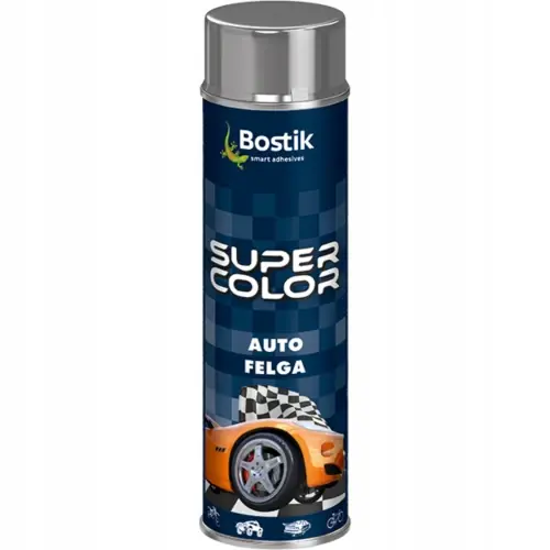 Bostik Super Color Auto lakier do felg akrylowy Srebrny Połysk 500ml Nowy
