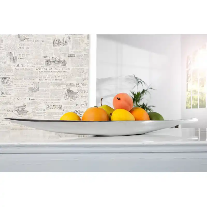 Miska Liść srebrna 60x15cm Invicta Popularny